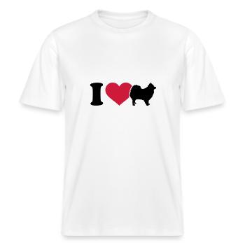 Spitz -  RELAXED FIT Unisex Organic T-Shirt - Weiß - Vorne - Alina (178cm) & Michal (187cm)