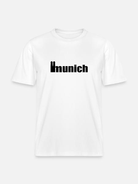 Servus - Salutations de Munich - Frauenkirche - T-shirt unisexe RELAXED FIT en coton bio - blanc