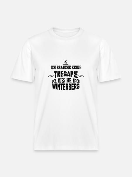 THERAPIE Winterberg - RELAXED FIT Unisex Organic T-Shirt - Weiß