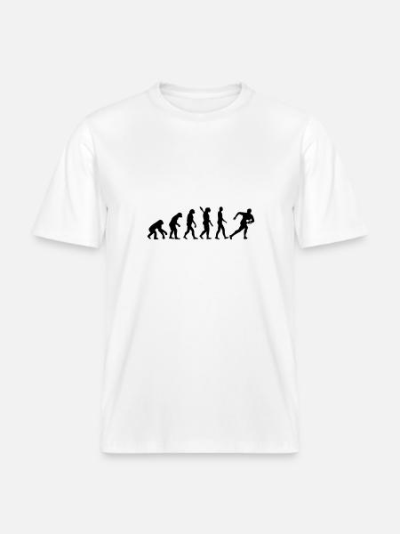 Evolution Rugby -  RELAXED FIT Unisex Organic T-Shirt - white