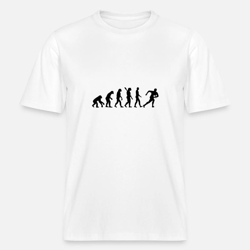 Evolution Rugby -  RELAXED FIT Unisex Organic T-Shirt - white