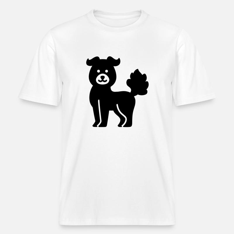 Chien -  T-shirt unisexe RELAXED FIT en coton bio - blanc