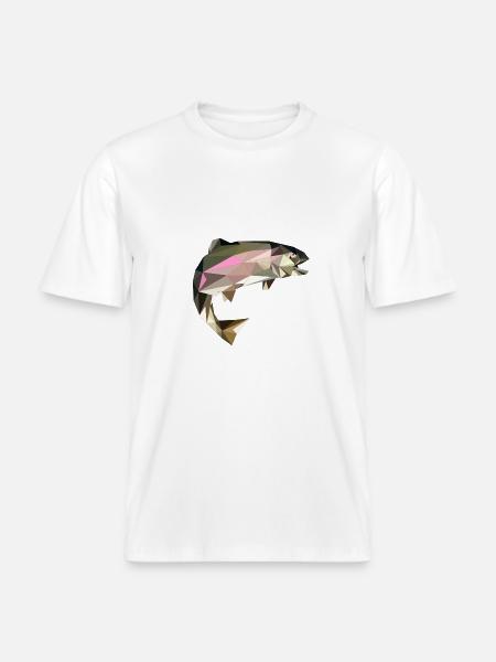 trout Vcr Fva - RELAXED FIT Unisex Organic T-Shirt - white