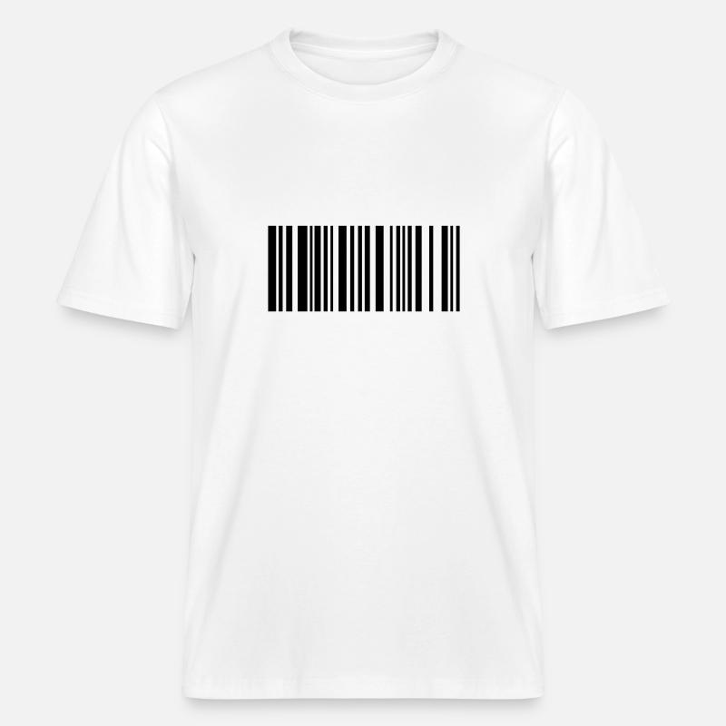 barcode -  RELAXED FIT Unisex Organic T-Shirt - white