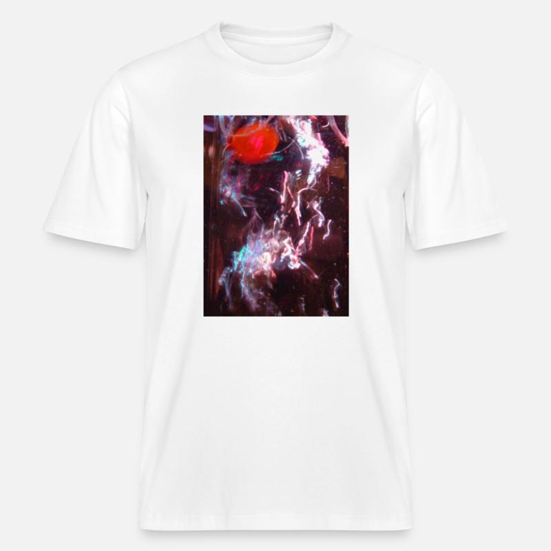 Reflet du fluide néon -  T-shirt unisexe RELAXED FIT en coton bio - blanc