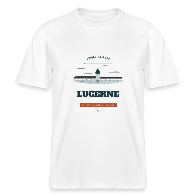 Abzeichen Lucerne auf  relaxed fit unisex organic t-shirt