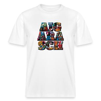Die Drei ??? Jubiläumsdesign 80 Jahre Aiga Rasch -  RELAXED FIT Unisex Organic T-Shirt - Weiß - Vorne - Alina (178cm) & Michal (187cm)