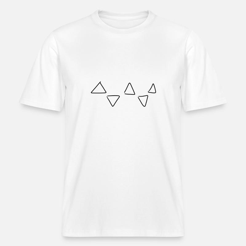 Triangular pattern -  RELAXED FIT Unisex Organic T-Shirt - white