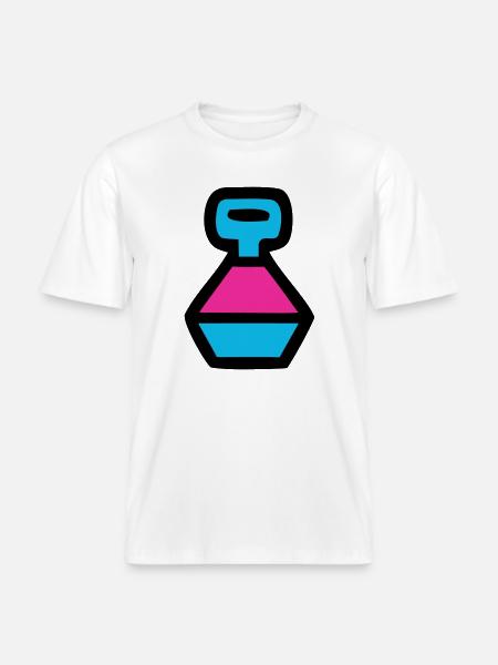 Retro Water Bottle 90s Pop Art - RELAXED FIT Unisex Organic T-Shirt - white