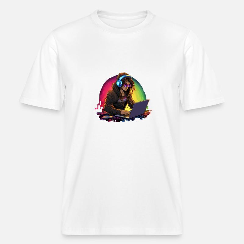 Code Queen : Le hacker -  T-shirt unisexe RELAXED FIT en coton bio - blanc