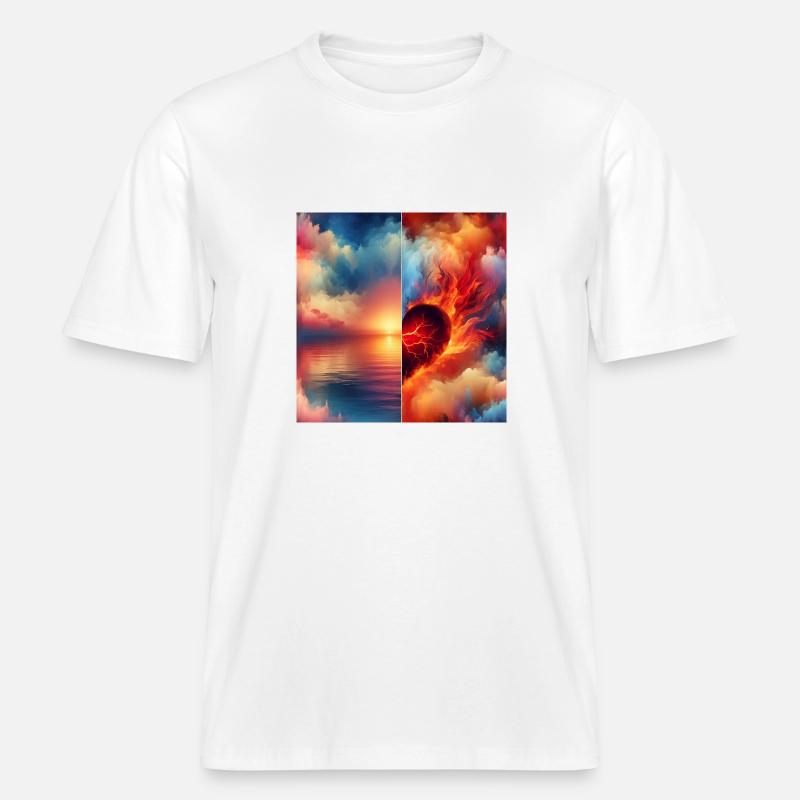 paisibleCœur féroce -  T-shirt unisexe RELAXED FIT en coton bio - blanc