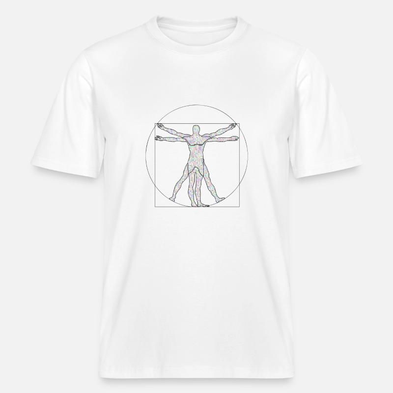 Da Vinci Programmierer Geschenkidee -  RELAXED FIT Unisex Organic T-Shirt - Weiß