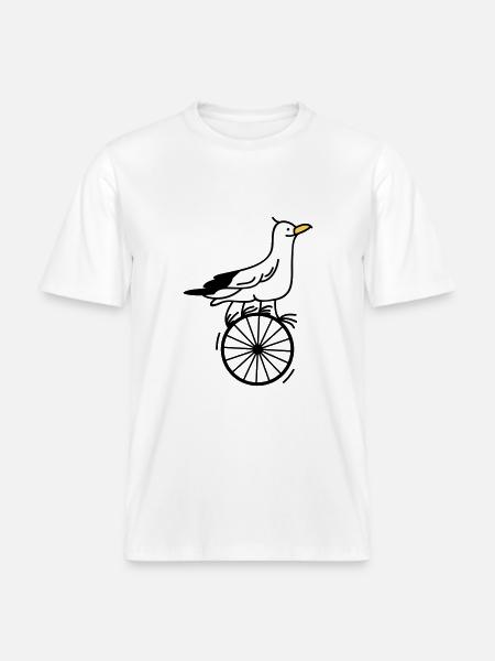 begabte Möwe - RELAXED FIT Unisex Organic T-Shirt - Weiß