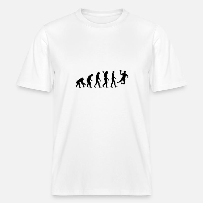 Évolution Handball -  T-shirt unisexe RELAXED FIT en coton bio - blanc