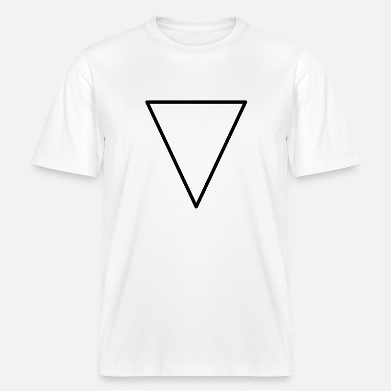 triangle triangle -  T-shirt unisexe RELAXED FIT en coton bio - blanc