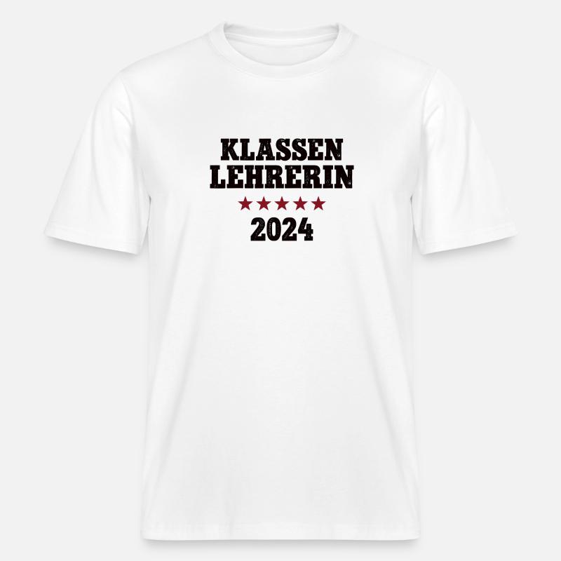 Klassenlehrerin 2024 Studium Lehramt Studentin -  RELAXED FIT Unisex Organic T-Shirt - Weiß