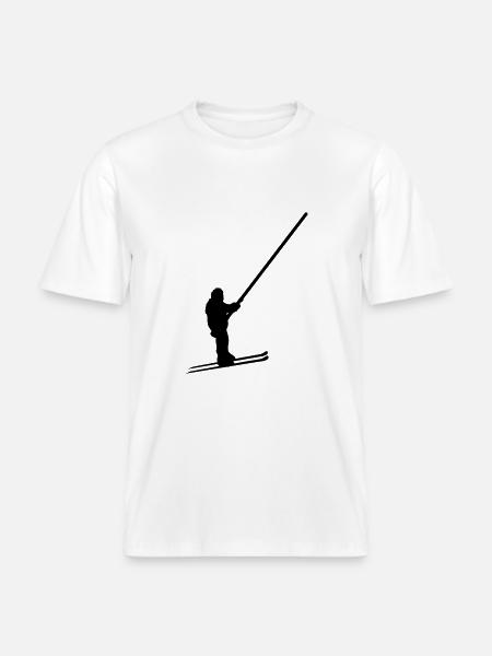 Ski - T-shirt unisexe RELAXED FIT en coton bio - blanc