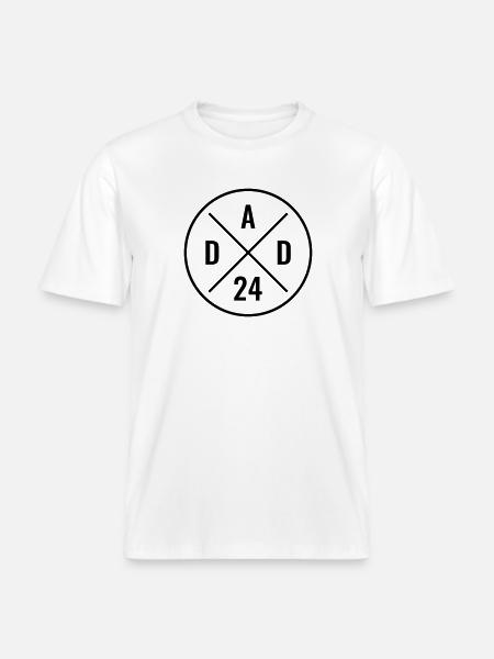 Isä 24 Syntymä Isä Rakkaus Isänpäivä Isä 2024 -  RELAXED FIT Unisex Luomu T-paita - valkoinen