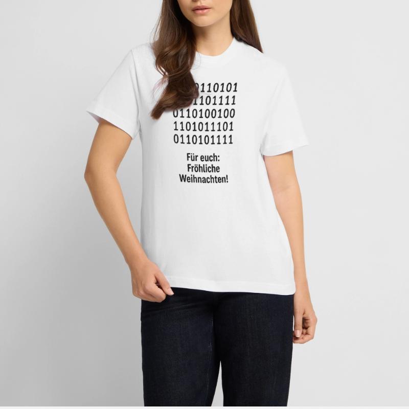 Christmas Code Binary Pattern  RELAXED FIT Unisex Organic T-Shirt