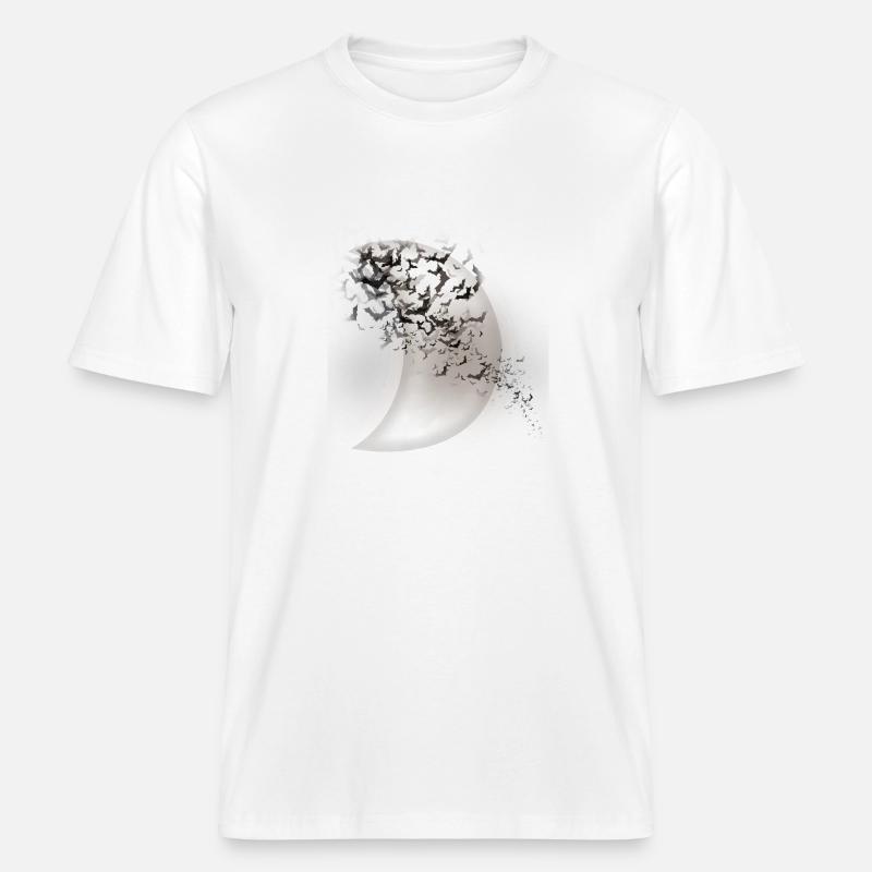 fledermäuse -  RELAXED FIT Unisex Organic T-Shirt - Weiß