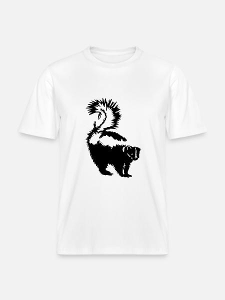 Skunk - RELAXED FIT Unisex Organic T-Shirt - white