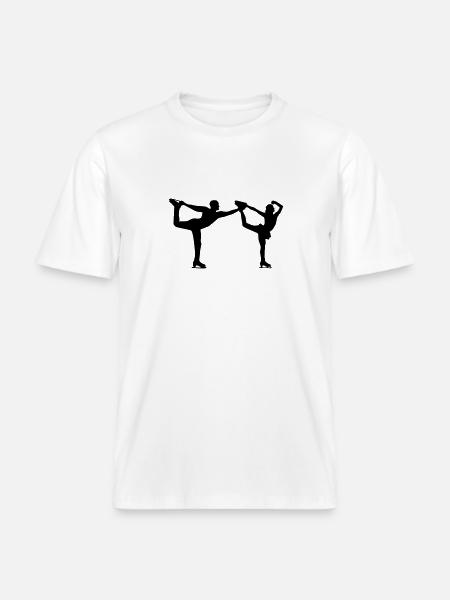 Eiskunstlauf - RELAXED FIT Unisex Organic T-Shirt - Weiß