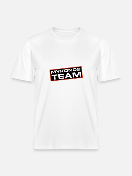 Mykonos Team - RELAXED FIT Unisex Organic T-Shirt - white