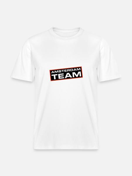 Amsterdam Team -  RELAXED FIT Unisex Organic T-Shirt - Weiß
