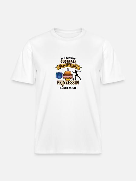 Fussballerin Geburtstag Fussball Spielerin Geb - RELAXED FIT Unisex Organic T-Shirt - Weiß