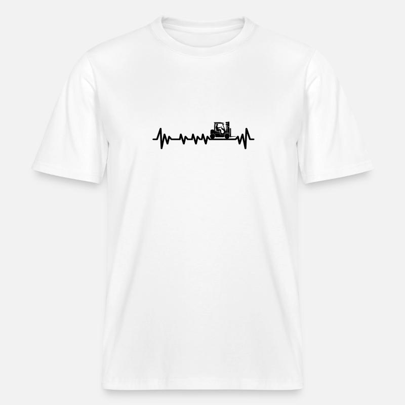 Gabelstaplerfahrer Lagerleiter Lagerist Berufe -  RELAXED FIT Unisex Organic T-Shirt - Weiß