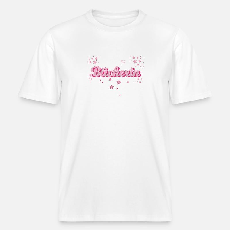 Bäcker Abschluss-Geschenk Bäckerin -  RELAXED FIT Unisex Organic T-Shirt - Weiß