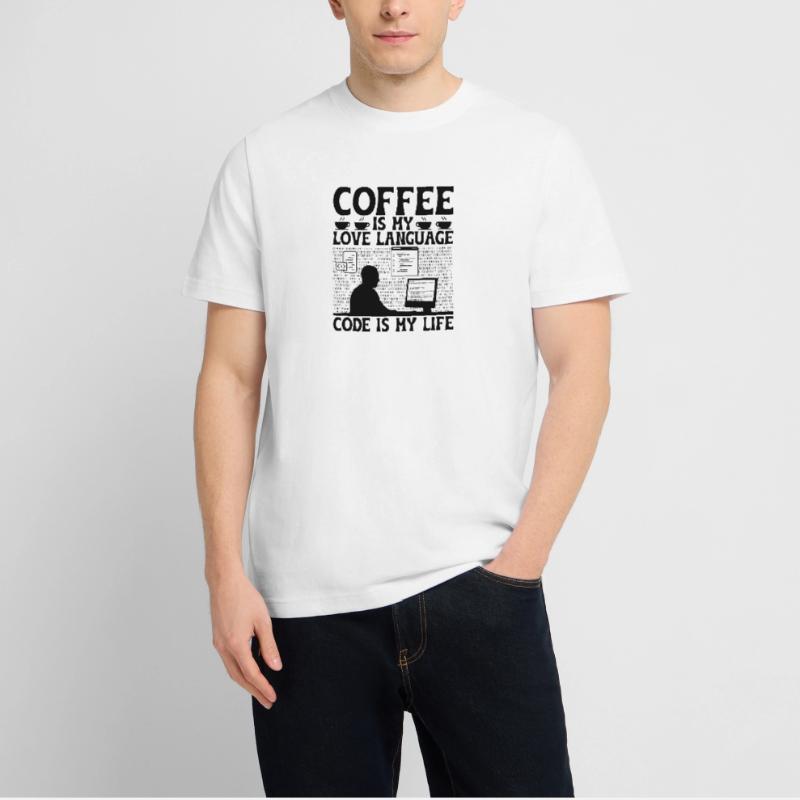 Café Codage Programmeur Codeur Développeur Nerd Coff  T-shirt unisexe RELAXED FIT en coton bio