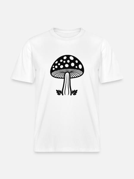 Pilz -  RELAXED FIT Unisex Organic T-Shirt - Weiß