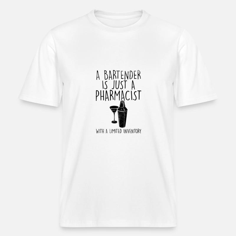 Barmans -  T-shirt unisexe RELAXED FIT en coton bio - blanc