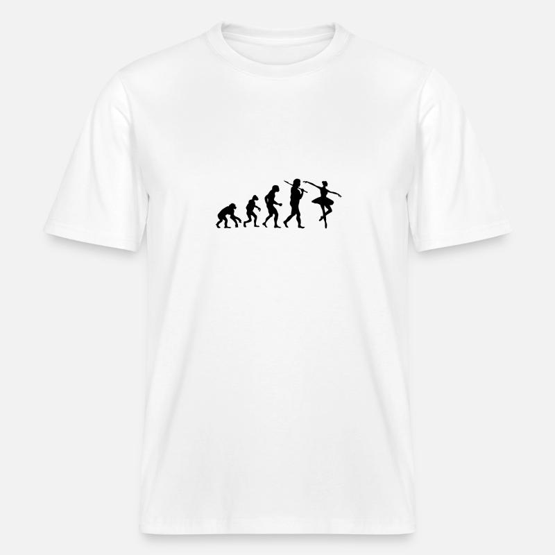 Evolution Ballet -  T-shirt unisexe RELAXED FIT en coton bio - blanc