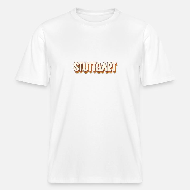 Stuttgartererin Stuttgarterer Stuttgarter -  RELAXED FIT Unisex Organic T-Shirt - Weiß