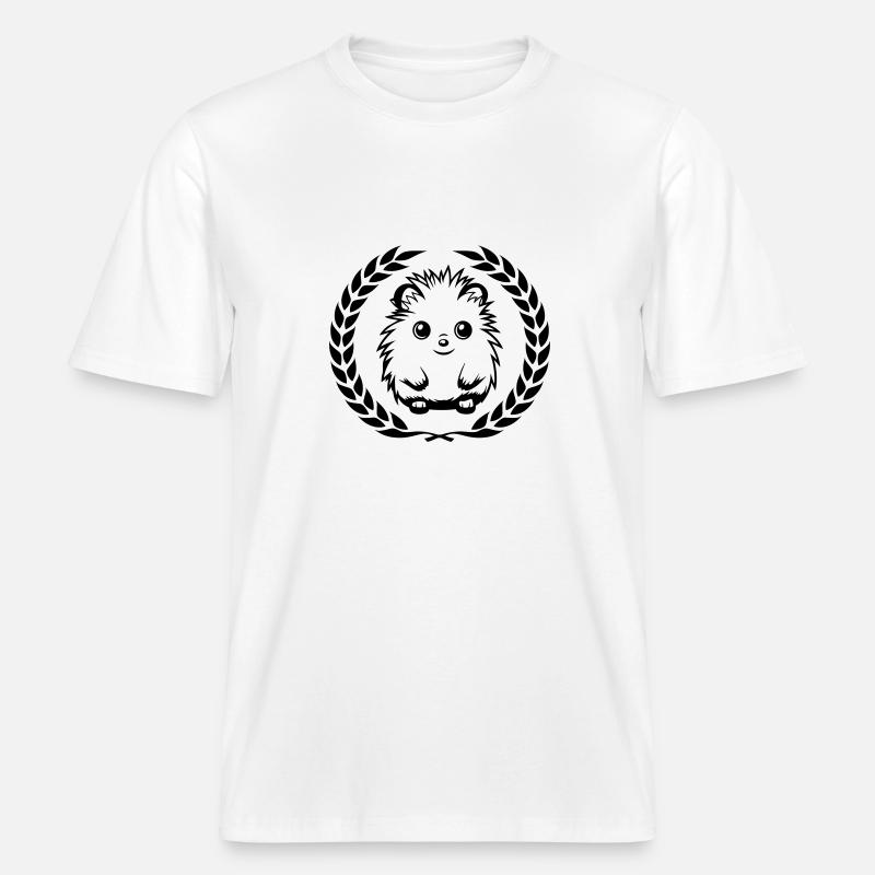 Hérisson Mignon Mignon Bébé -  T-shirt unisexe RELAXED FIT en coton bio - blanc