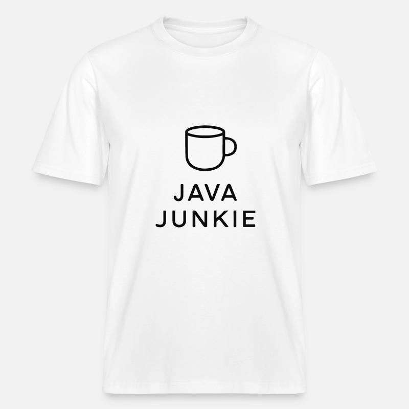 JAVA JUNKIE -  T-shirt unisexe RELAXED FIT en coton bio - blanc