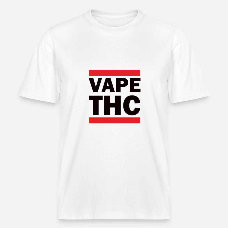 Vape THC -  T-shirt unisexe RELAXED FIT en coton bio - blanc