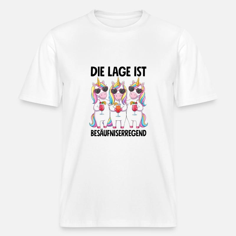 La situation est l’ivresse -  T-shirt unisexe RELAXED FIT en coton bio - blanc