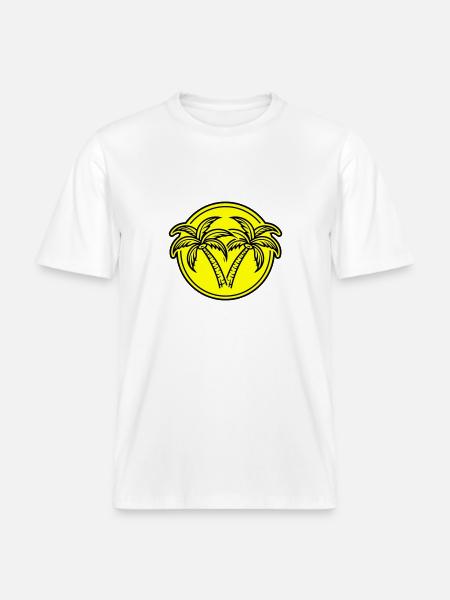 Palm Island Holiday Summer - RELAXED FIT Unisex Organic T-Shirt - white