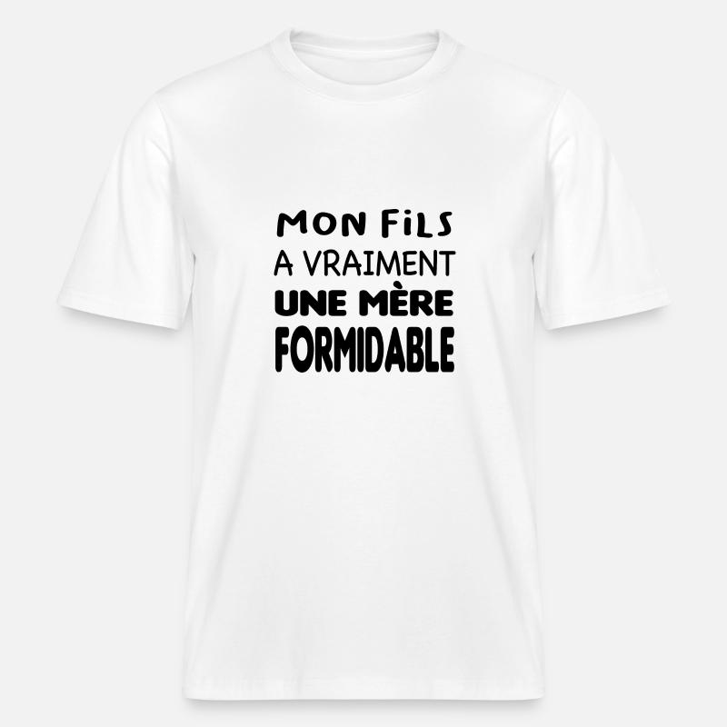 Mère formidable -  T-shirt unisexe RELAXED FIT en coton bio - blanc