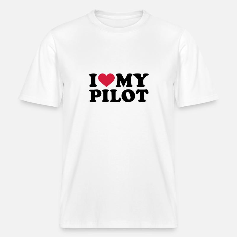 Pilot -  RELAXED FIT Unisex Organic T-Shirt - Weiß