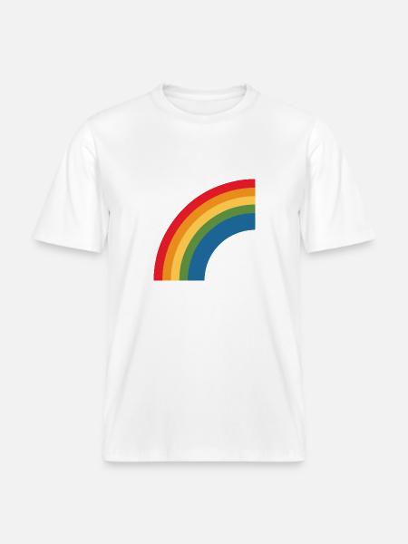 rainbow lbgt - RELAXED FIT Unisex Organic T-Shirt - Weiß