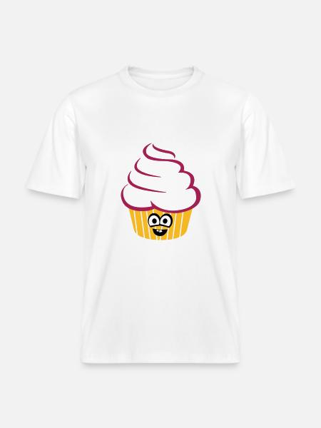cupcake_funny -  T-shirt unisexe RELAXED FIT en coton bio - blanc