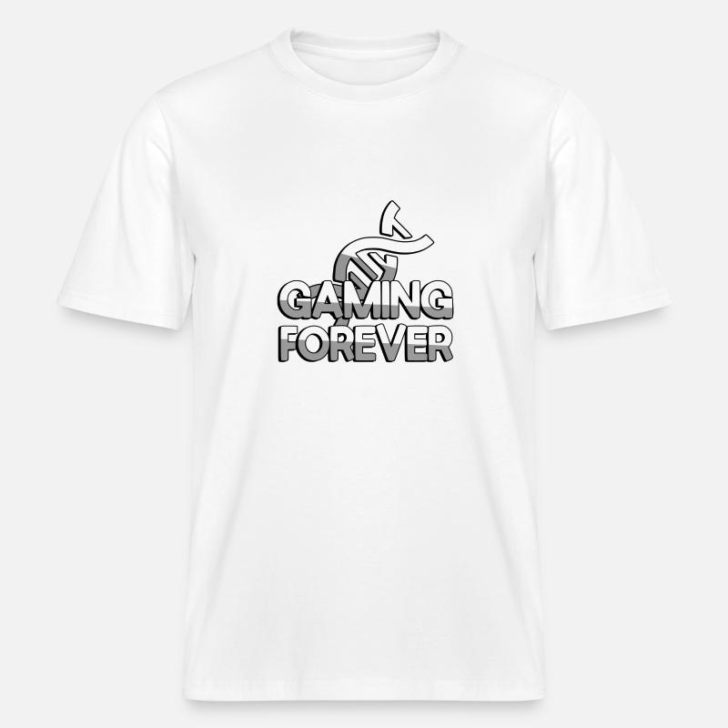 GAMING FOREVER + ADN - Jeux -  T-shirt unisexe RELAXED FIT en coton bio - blanc