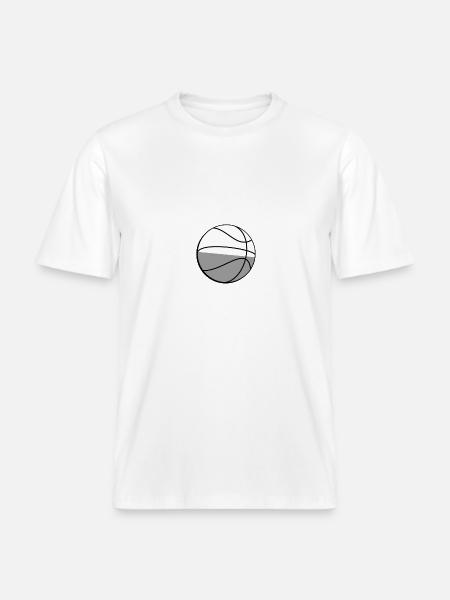Basketball - Illustration - RELAXED FIT Unisex Organic T-Shirt - white
