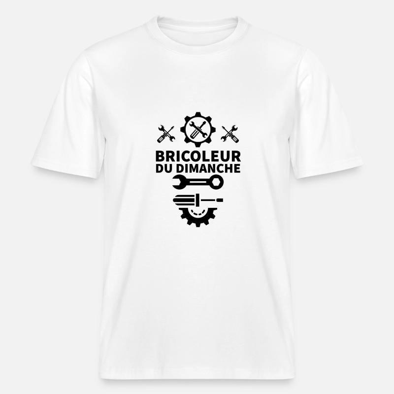 Bricoleur du dimanche 6 -  T-shirt unisexe RELAXED FIT en coton bio - blanc