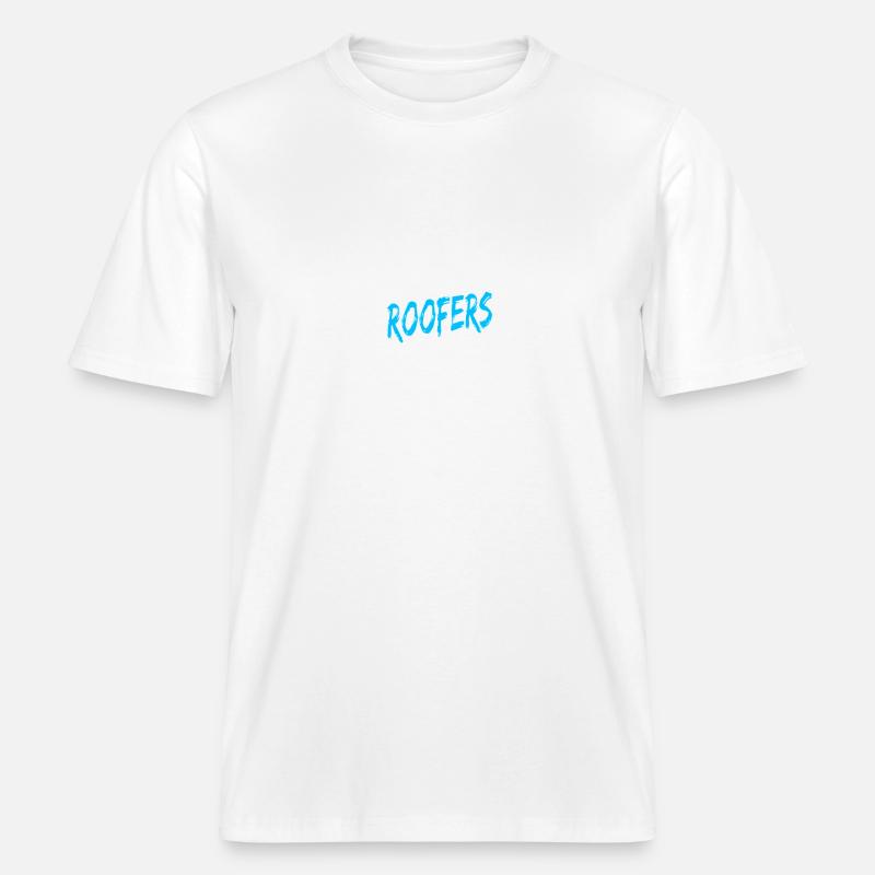 Master roofer roofer beard gift -  RELAXED FIT Unisex Organic T-Shirt - white
