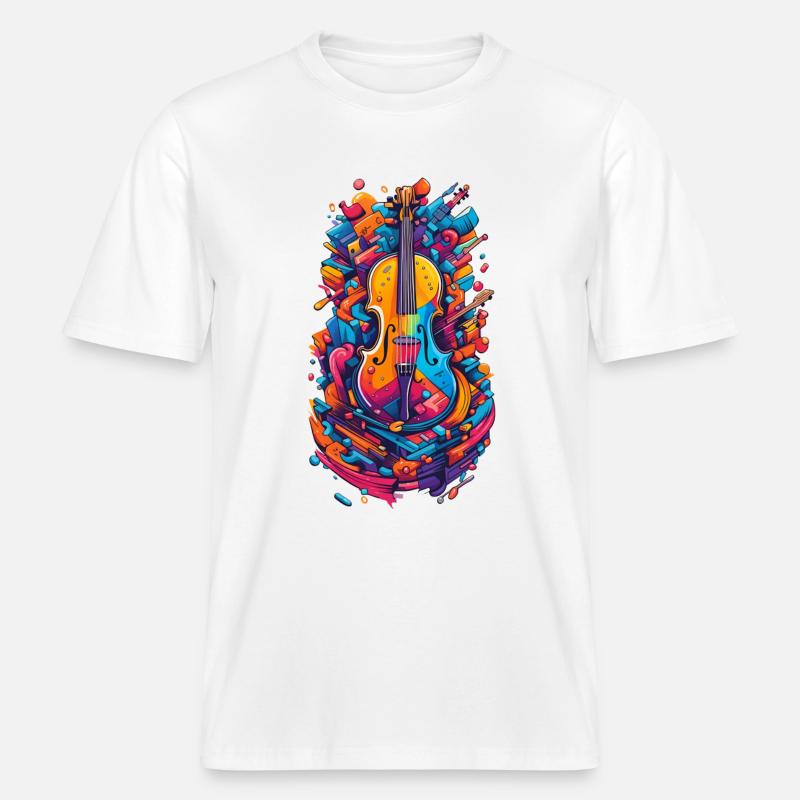 Il Violino -  RELAXED FIT Unisex Organic T-Shirt - Weiß